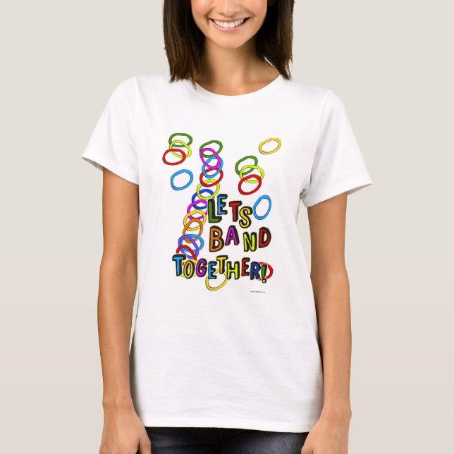 Camiseta Banda divertida juntos lema de pulsera de hobby (Anverso)