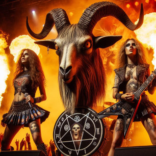 Camiseta Banda femenina de heavy metal en el inframundo