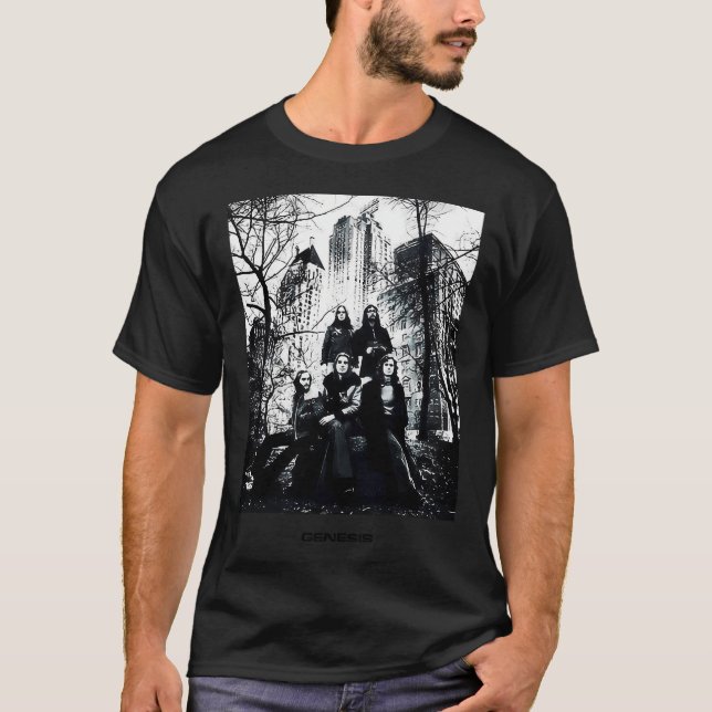 Camiseta Banda Génesis Blanco Y Negro (Anverso)
