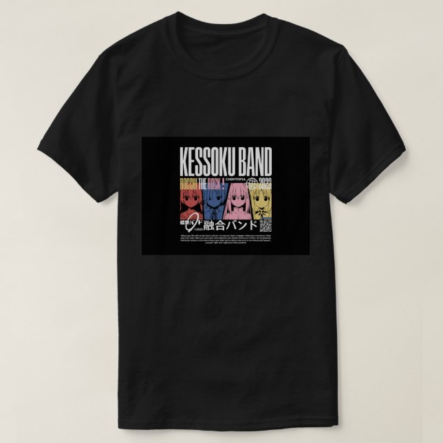 Camiseta Banda Kessoku - Bocchi La Roca (Diseño del anverso)