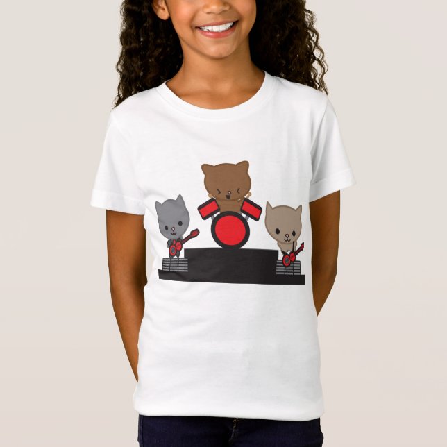 Camiseta Banda Kitty Cat Kawaii (Anverso)