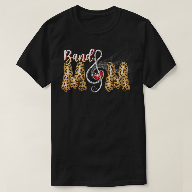 Camiseta Banda Mamá leopardo imprime Orgullosa Marcha Music (Diseño del anverso)
