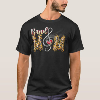 Camiseta Banda Mamá leopardo imprime Orgullosa Marcha Music