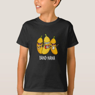 Camiseta Banda-nana Funny Fruit Banana Pun Dark BG