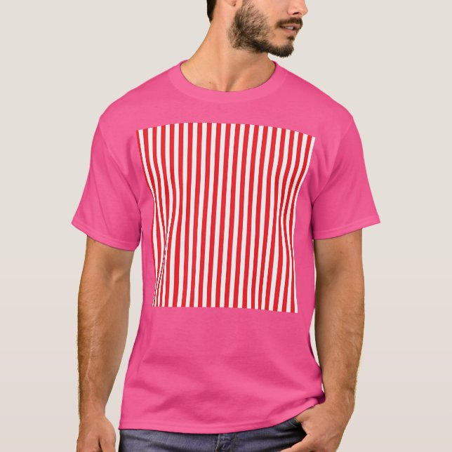 Camiseta Banda vertical roja blanca (Anverso)