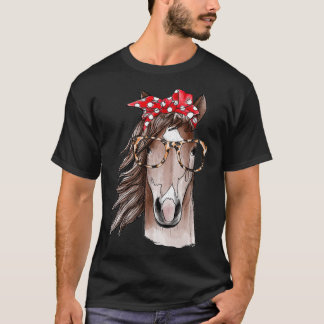 Camiseta bandana de caballo y gafas
