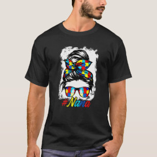 Camiseta Bandana de moño desordenado Nana señoras chicas mu