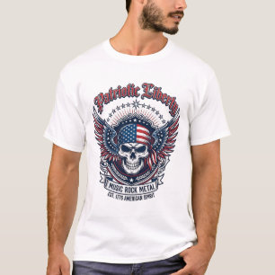 Camiseta Bandana Patriótica Rocker Old Glory Música Rock Me