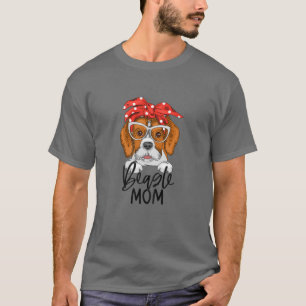 Camiseta Bandanas Glasses Beagle Mom Best Dog Mom Ever Moth