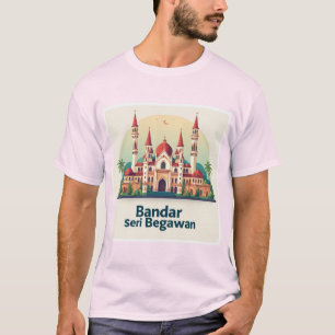 Camiseta Bandar Seri Begawan con cúpulas rojas