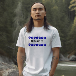 Camiseta Bandas Azules de Aloha de Nunavut Luz-Color