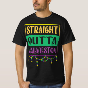 Camiseta Bandas Blancas Felices Día del Mardi Gras Directo