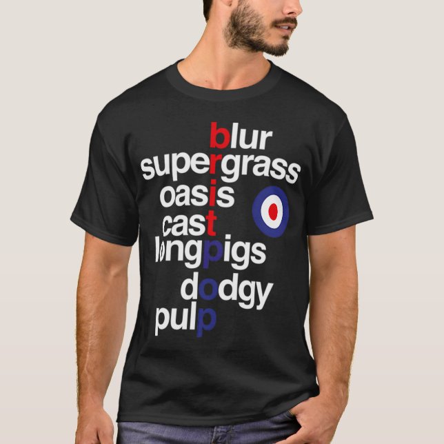 Camiseta Bandas Britpop (Anverso)