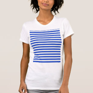 Camiseta Bandas combinadas azules reales de Shirley Taylor