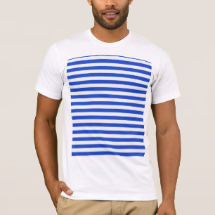 Camiseta Bandas combinadas azules reales de Shirley Taylor