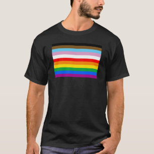 Camiseta Bandas de bandera de progreso LGBTQ+