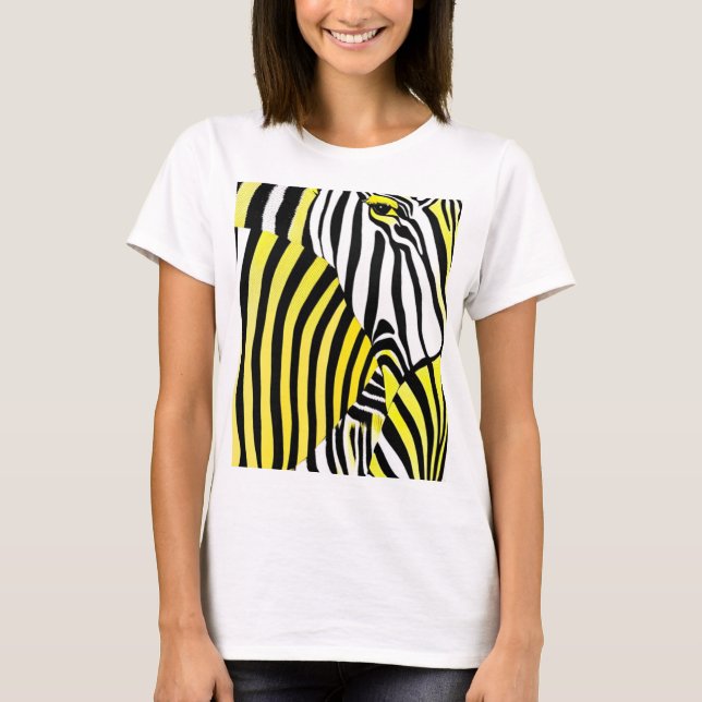 Camiseta Bandas de cebra cúrcuta (Anverso)