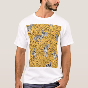 Camiseta Bandas de cebra: fondo sin costuras dibujado a man