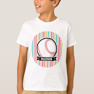Camiseta Bandas de colores; Softball personalizado