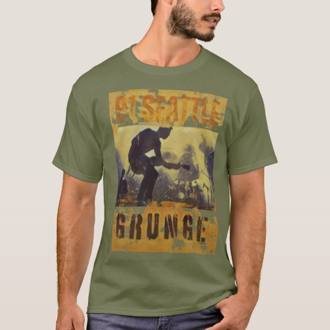 Camiseta Bandas De Goma De Seattle En 1991 (Anverso)