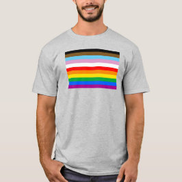 Camiseta Bandas de la bandera del progreso LGBTQ+