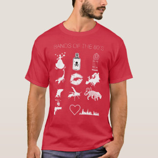 Camiseta Bandas de los 80 Bandas de Rock Hair Bands 1980s a