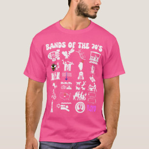 Camiseta Bandas de Pop Rock icónicas y divertidas de los 70