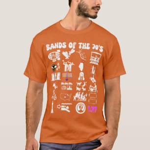 Camiseta Bandas de Pop Rock icónicas y divertidas de los 70