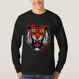 Camiseta Bandas de tigre de Bengala Máscara de cara