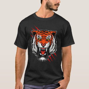 Camiseta Bandas de tigre de Bengala Máscara de cara