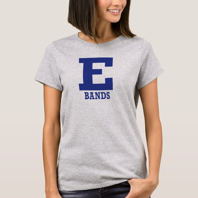 Camiseta Bandas electrónicas de manga corta gris para mujer (Anverso)