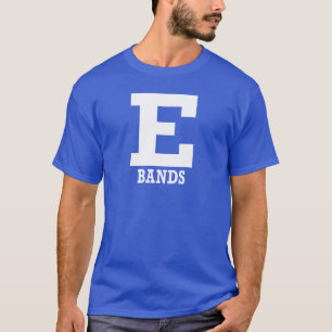 Camiseta Bandas electrónicas hombres manga corta azul