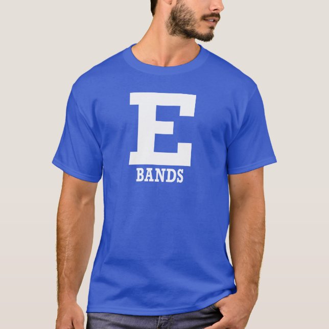 Camiseta Bandas electrónicas hombres manga corta azul (Anverso)