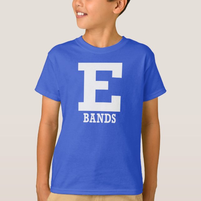 Camiseta Bandas Electrónicas Niños Manga Corta Azul (Anverso)