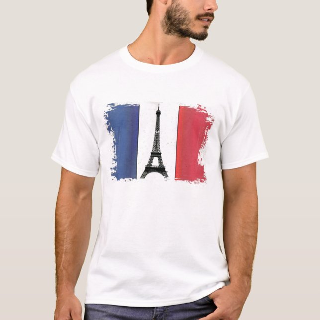 Camiseta Bandeira da França (Anverso)
