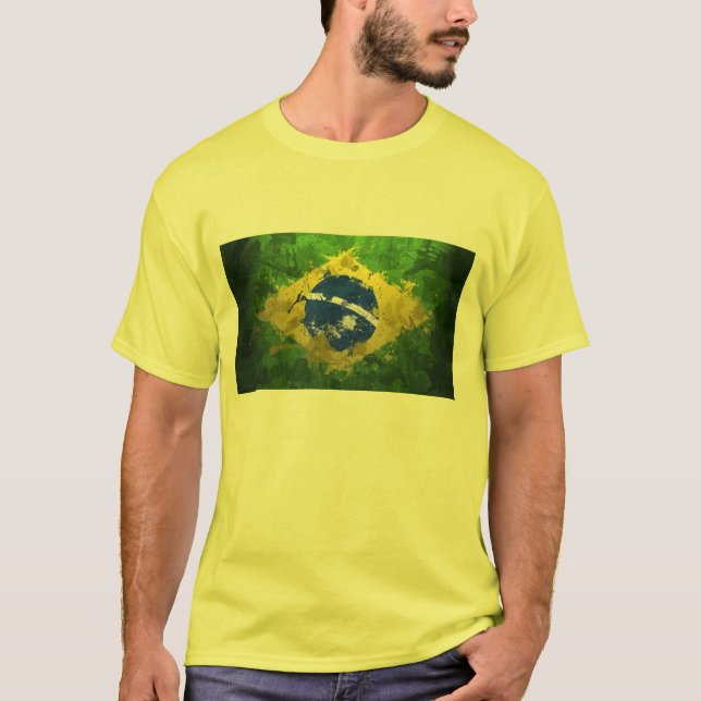 CAMISETA BANDEIRA DO BRASIL PINTADA (Anverso)