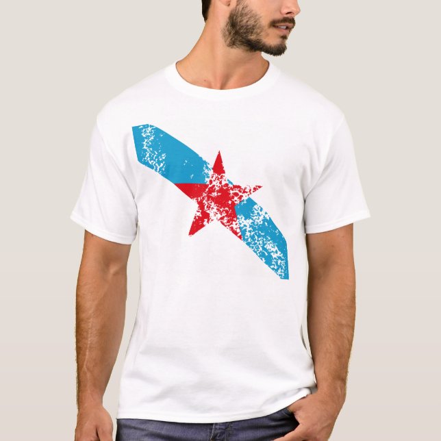 Camiseta Bandeira Galega Estrelada (Anverso)