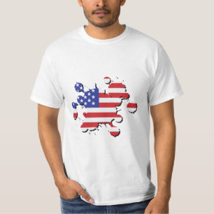 Camiseta bandeja de bandera de Estados Unidos