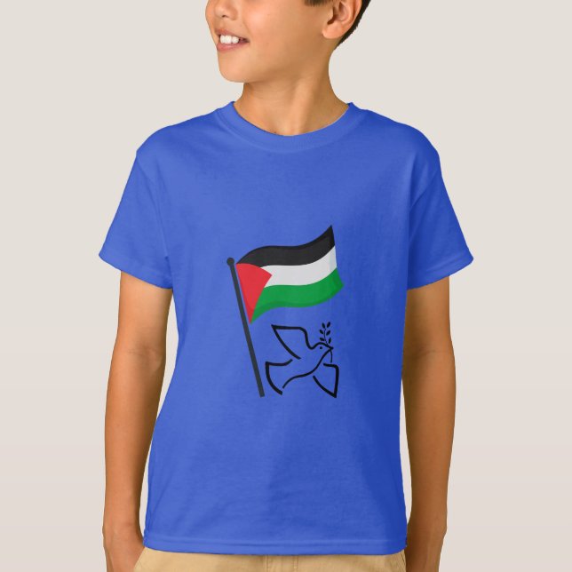 Camiseta Bandera ف Palestina س ن la paz ط la paz | Palestin (Anverso)