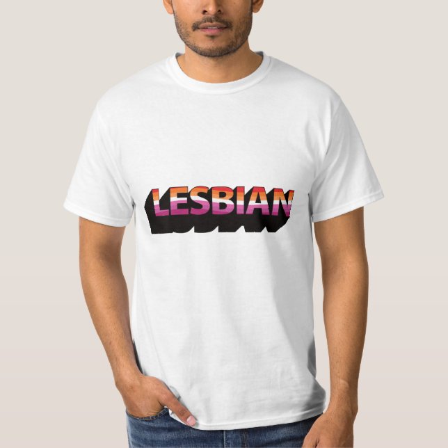 Camiseta Bandera 3D Lesbiana (Anverso)