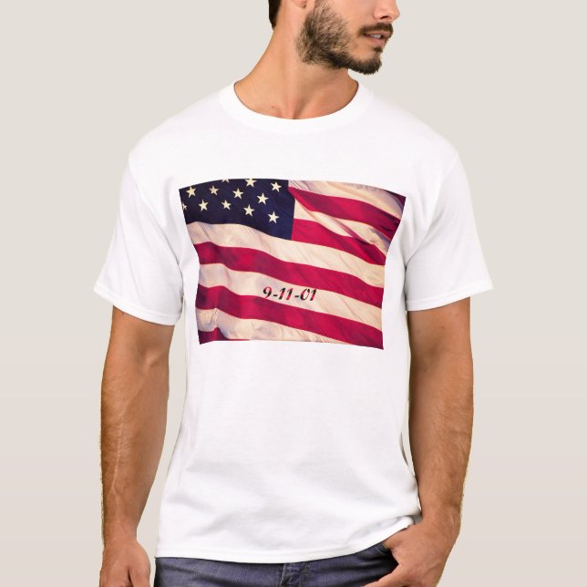 CAMISETA BANDERA 9-11-01 (Anverso)