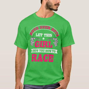 Camiseta Bandera a cuadros de carreras de coches femenino m