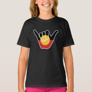 Camiseta Bandera aborigen australiana Shaka, cartel de perd