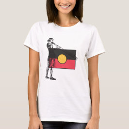 Camiseta Bandera aborigen australiana y origen aborigen