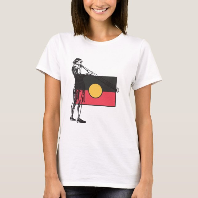 Camiseta Bandera aborigen australiana y origen aborigen (Anverso)