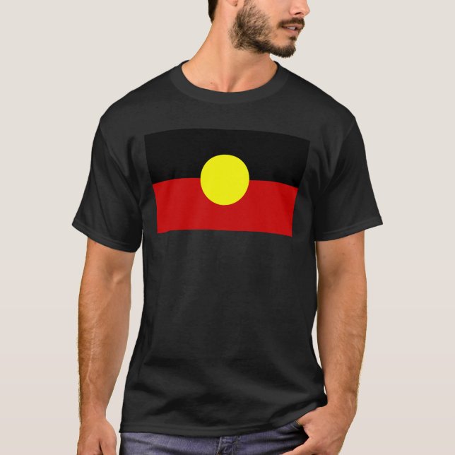 Camiseta bandera aborigen de australia (Anverso)