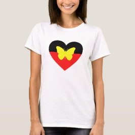 Camiseta Bandera aborigen de la mariposa