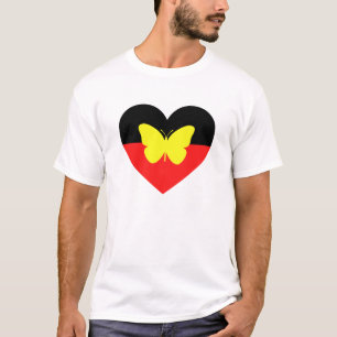 Camiseta Bandera aborigen de la mariposa
