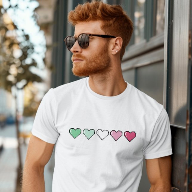 Camiseta Bandera abrosexual Pixel Heart (Subido por el creador)