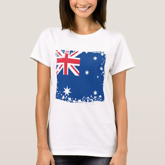 Camiseta Bandera abstracta de Australia, colores (Anverso)